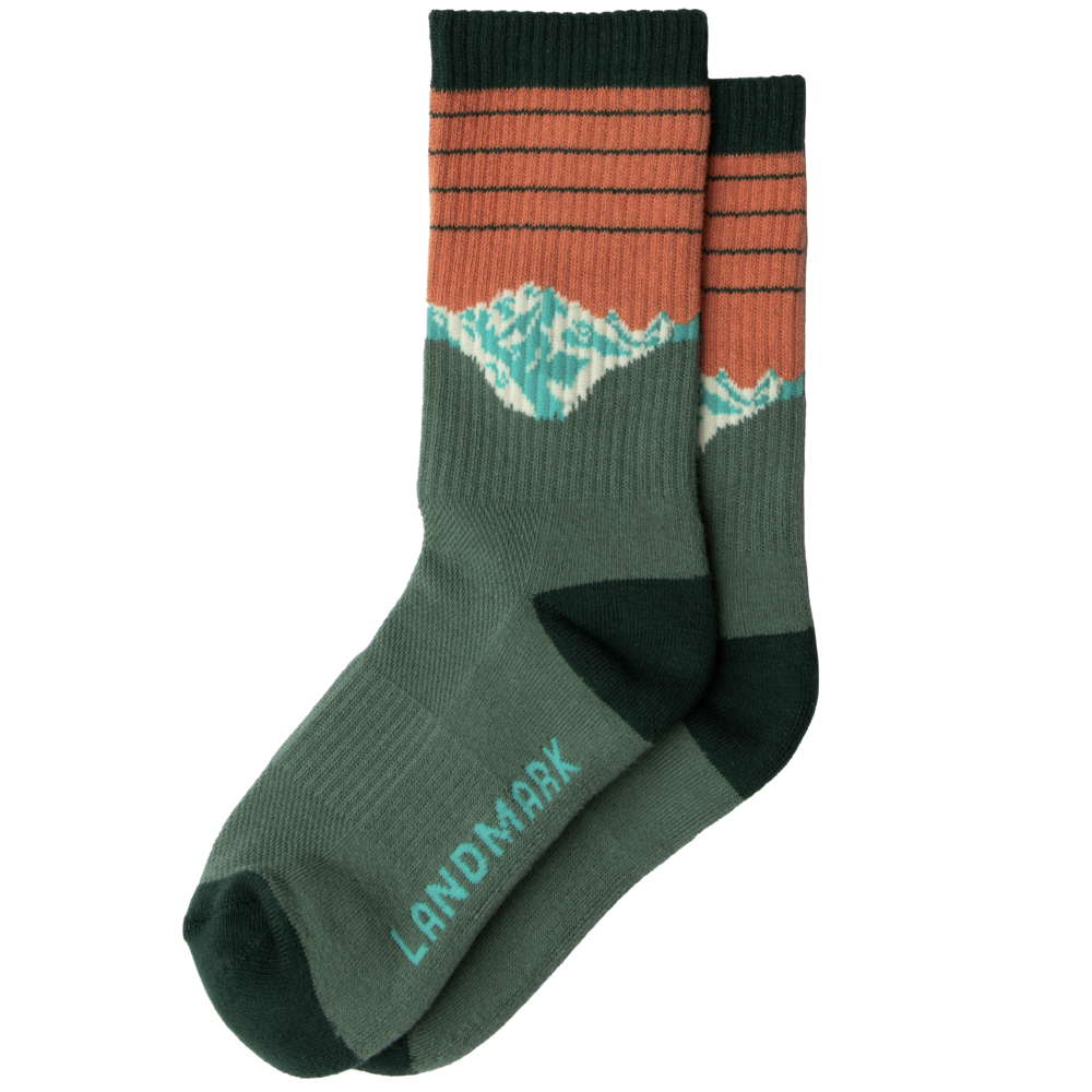 Alpine Sunrise Sock: Hemlock